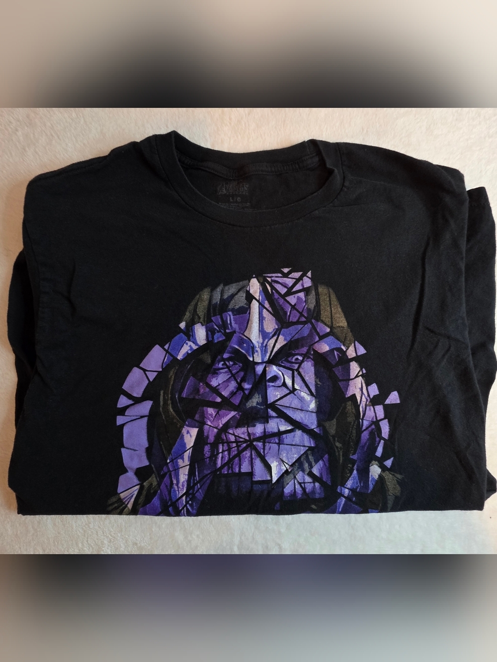 Marvel Avengers Thanos Graphic T-Shirt Black Size Large